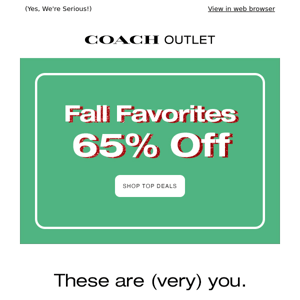 You've Unlocked 65% Off Fall Favorites