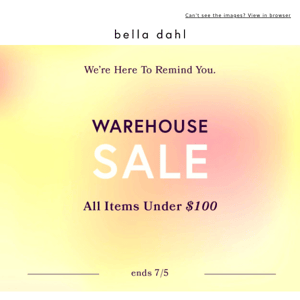 Annual Warehouse Sale - Up to 60% Off!