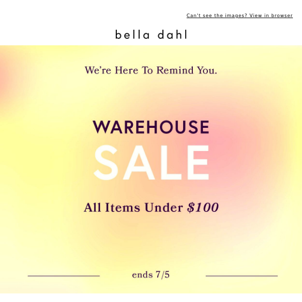 Annual Warehouse Sale - Up to 60% Off!