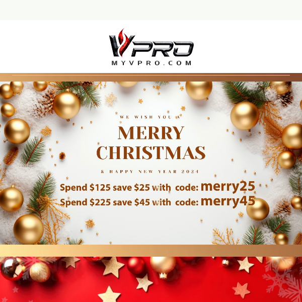 Christmas Special at MyVPro: Huge Savings Await You!
