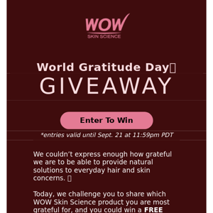 World Gratitude Day GIVEAWAY 💝