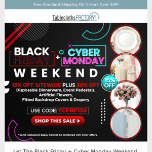 Let The Black Friday + Cyber Monday Weekend Savings Begin! 💲💲💲