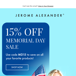 🇺🇸 15% off Memorial Day Sale! 🇺🇸