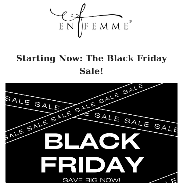 Starting Now: The Black Friday Sale