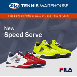 New Fila Speed Serve! Latest Fila Shoe Offering Speed & Support.