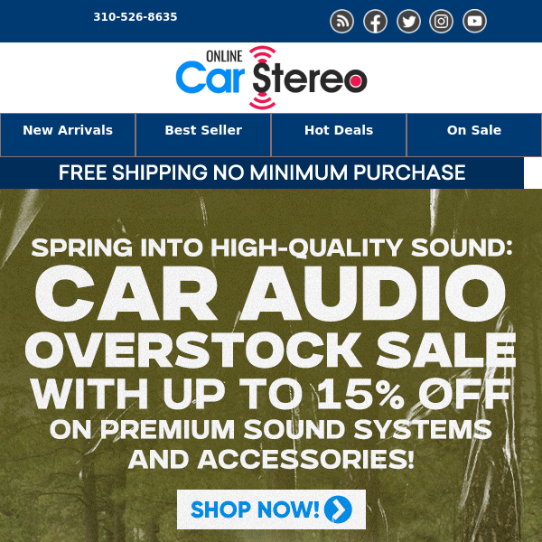 Spring into High-Quality Sound: Car Audio Overstock Sale with Up to 15% off