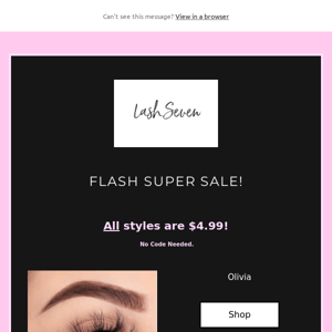 🚨 ALL Lashes $4.99 🚨