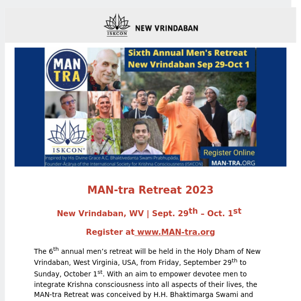 What a great line up for the MAN-tra retreat - a sanga for men led by men!
