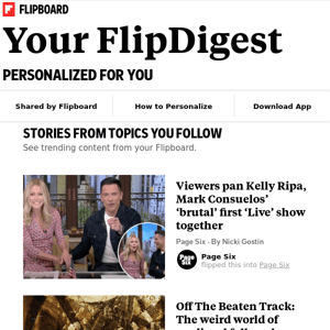 What's new on Flipboard: Stories from Celebrity News, Entertainment, How-To and more