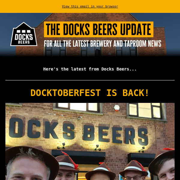 The Docks Beers Update - July 2022