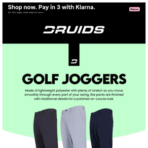 NEW | Introducing the “Golf Joggers” | 4 Colours now LIVE!