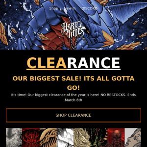 CLEARANCE SALE NOW LIVE  🎉