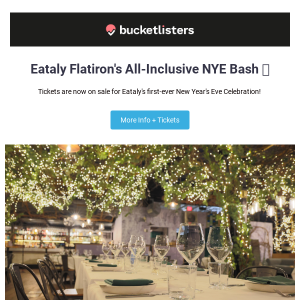 PSA: Eataly Flatiron is Hosting an Exclusive NYE Party!