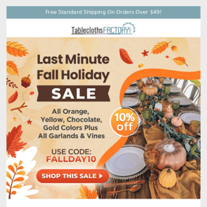 Fall Into Fantastic Last Minute Fall Holiday Savings! 🍂
