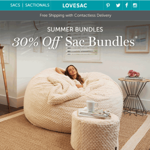 Love Cloud-Like Comfort? 30% Off Sac Bundles Now!