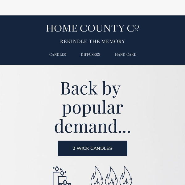 Back In Stock | Get triple the crackle Home County Co.