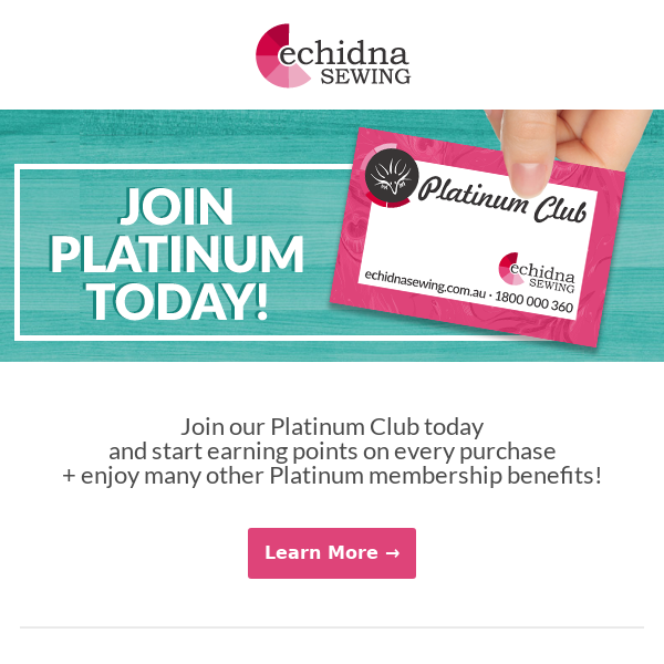 Join our Platinum Club today and earn rewards points plus more!