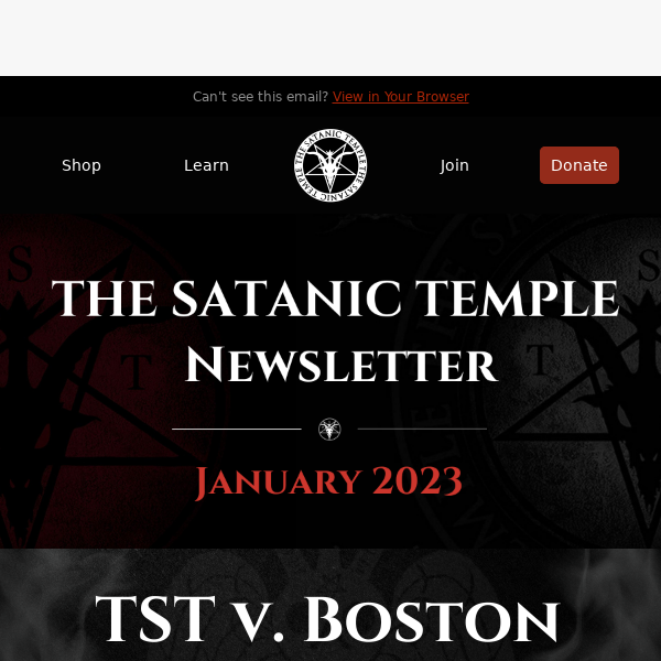 The Satanic Temple January 2023 Newsletter