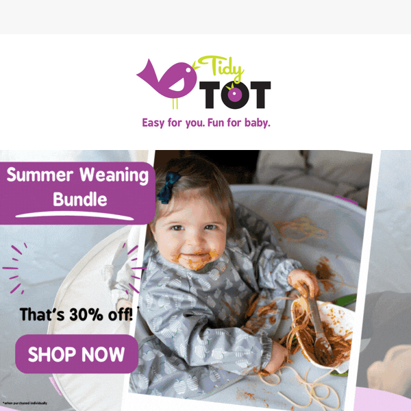 Hurry! Save 30% on the Tidy Tot Summer Weaning Bundle! 🌞🍼