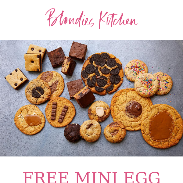 🍪FREE MINI EGG 7 INCH COOKIE WITH ANY PURCHASE 🍪 Whilst stock lasts!