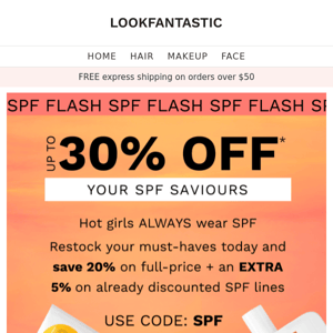 SPF Savings ☀️Up To 30% Off