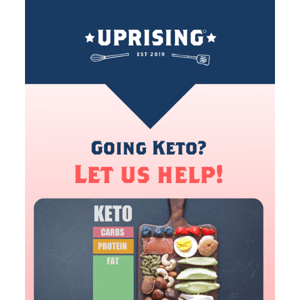 ? "Going keto?"