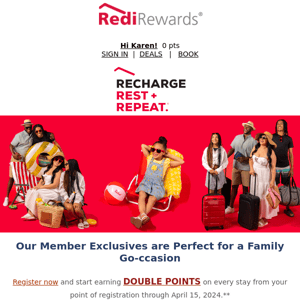 Red Roof, Register Now and Earn 2X the Points