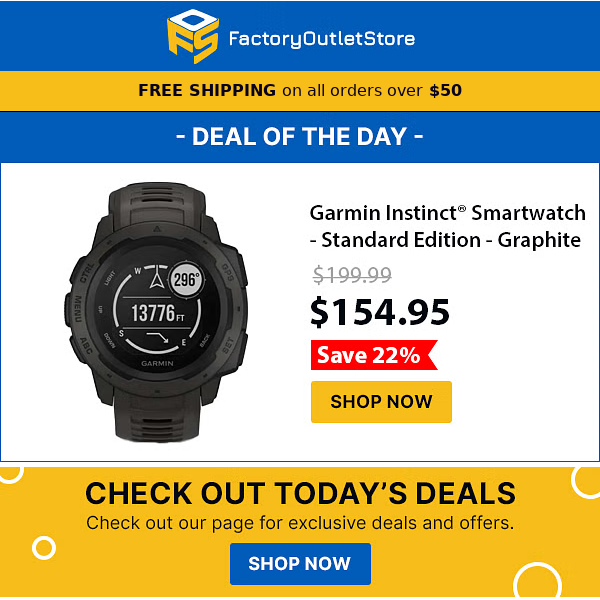 Today's Exclusive Daily Deal - Grab or Gone - 22% OFF