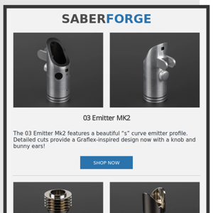 New ASP Emitter + New Chrome Finishes for Existing Parts