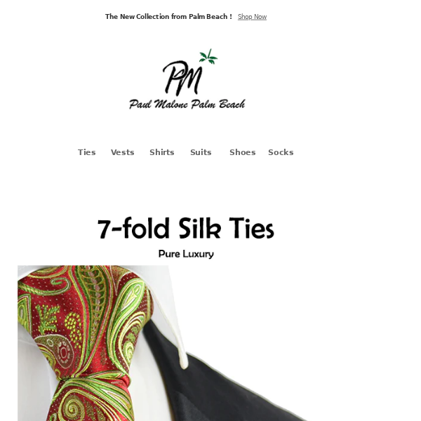 7-fold Ties & Classic Suits - Paul Malone Palm Beach