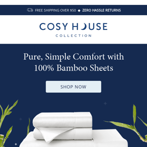 💤 Can't Sleep?  Enter: 100% Bamboo Bed Sheets