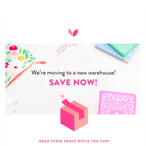 We're moving warehouses! 🚛 🎉  Save up to 60% off sitewide!