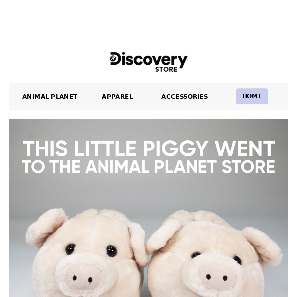 Shop Animal Planet Slippers! 🐷