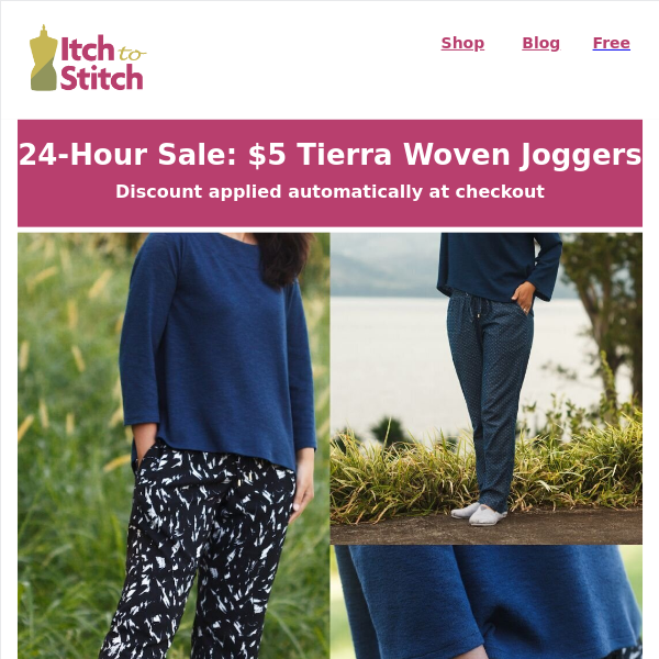 Amazing sewing special: Tierra Woven Joggers