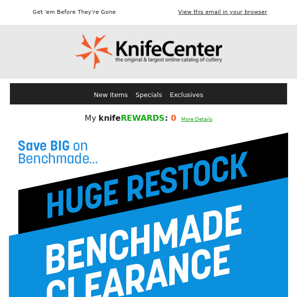 HUGE Benchmade Sale Restock & All SOG On Sale!