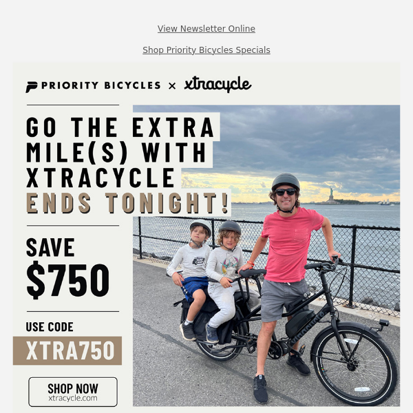 Ends Tonight: $750-OFF Electric Cargo Bikes