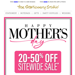 Thanks, Mom ❤ Enjoy 20-50% Off Sitewide Savings