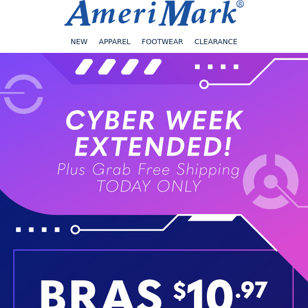 Cyber Week Extended! Plus Grab Free Shipping TODAY ONLY