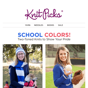 Cast on your school colors!