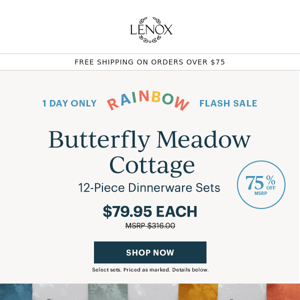 1-Day RAINBOW FLASH SALE