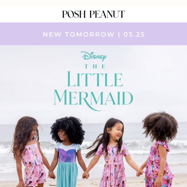 TOMORROW: Disney's The Little Mermaid x Posh Peanut 🧜‍♀️