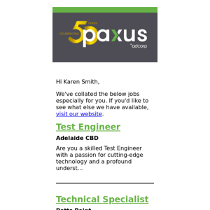 New job opportunities from Paxus