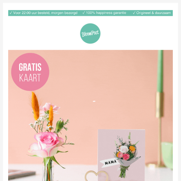 💞 Gratis kaart bij elk Moederdag cadeau