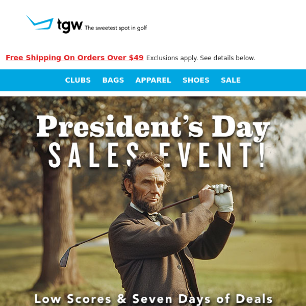 Up To 60% Off With TGW's President's Day Sale!