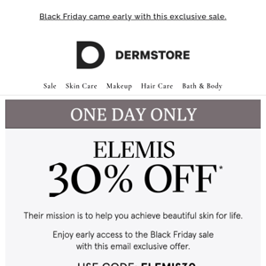 30% Off Elemis... One Day Only ✨