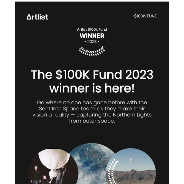 Artlist.io, who got $100K to bring their vision to life?