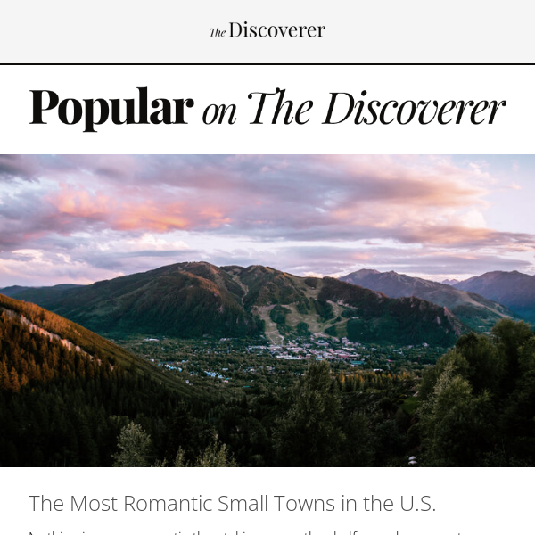 The Most Romantic Small Towns in the U.S.