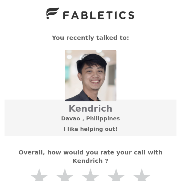 How was your call with Kendrich ?