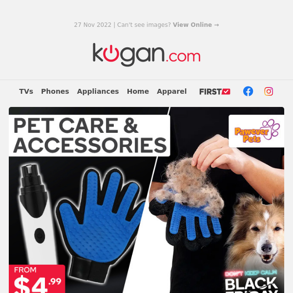 Black Friday Final Hours! Special Deals on Pet Care & Accessories from $4.99! 🐕