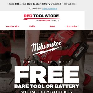 FREE Tools with Milwaukee FUEL Kits